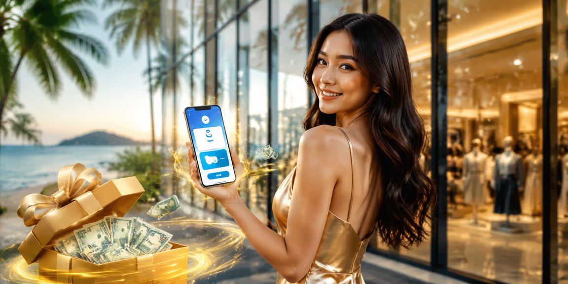 Pemain kasino menggunakan telefon bimbit bermain permainan dalam talian